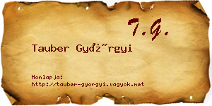Tauber Györgyi névjegykártya
