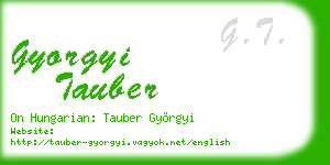 gyorgyi tauber business card
