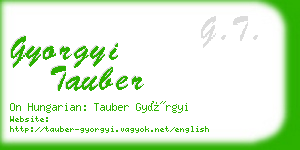 gyorgyi tauber business card